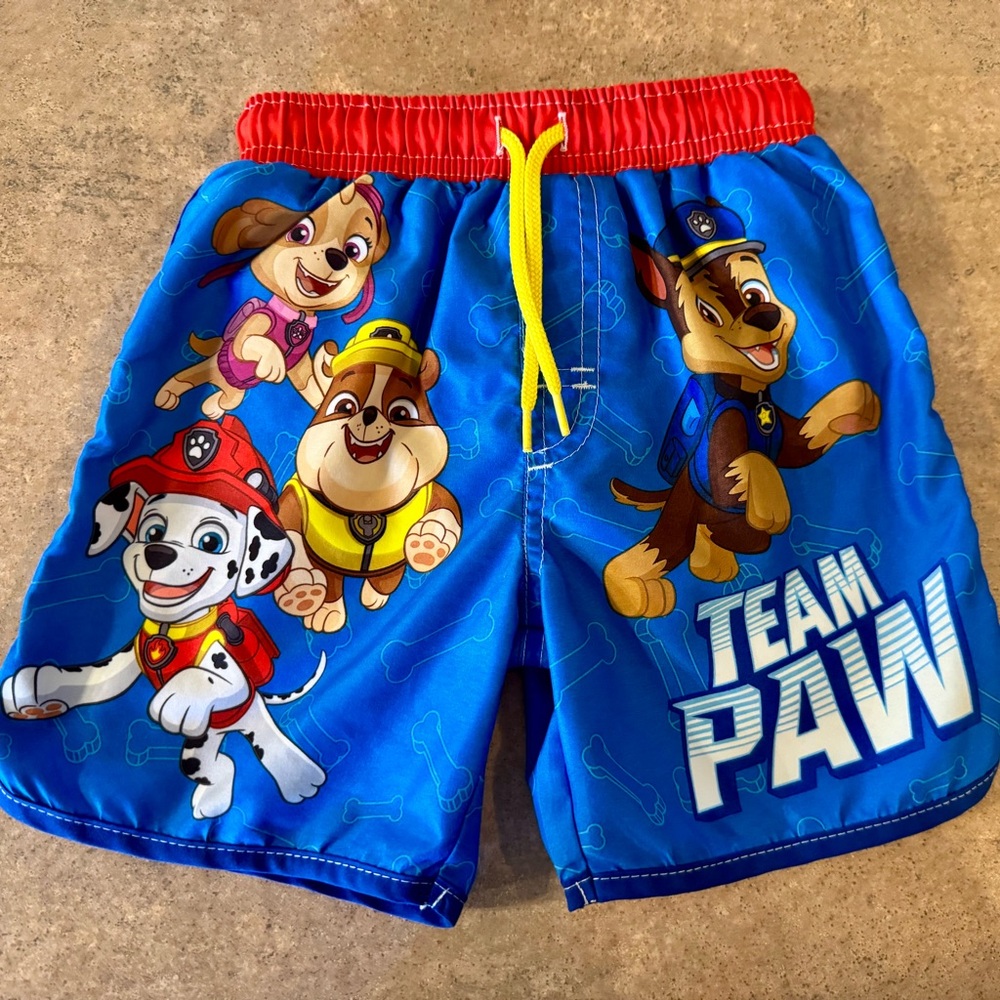 Nickelodeon Paw Patrol Blue Fun Swim Trunks Size 2T